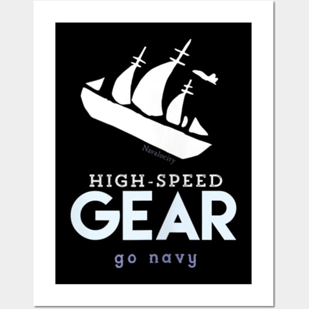 Go Navy High Speed Gear Womens and Kids Pink Wall Art by danieldamssm